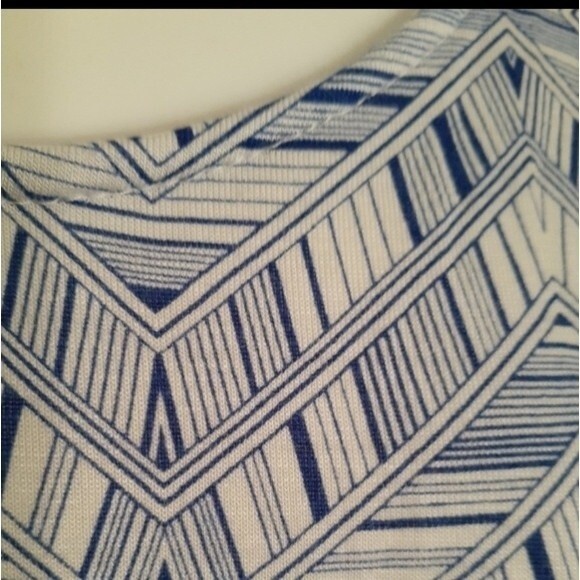 rd style Summer dress blue white soft knit s m sundress 2 3 4 - Picture 5 of 6